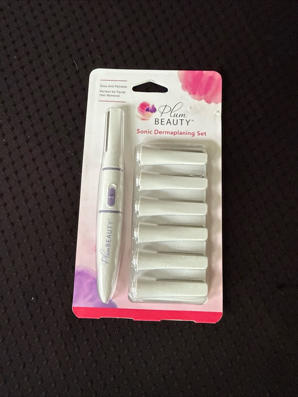 Plum Beauty White Sonic Dermaplaning Set - Gentle Facial Exfoliator